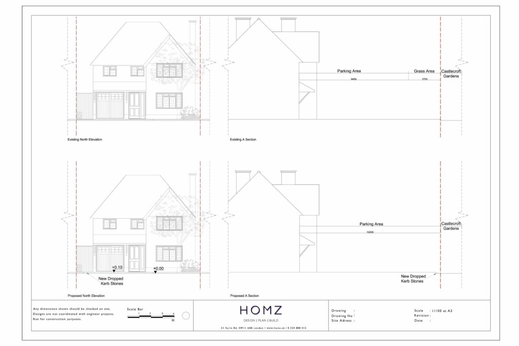 Wolverhampton City Council Dropped Kerb And Alterations To Driveway Elevations And Sections by Homz