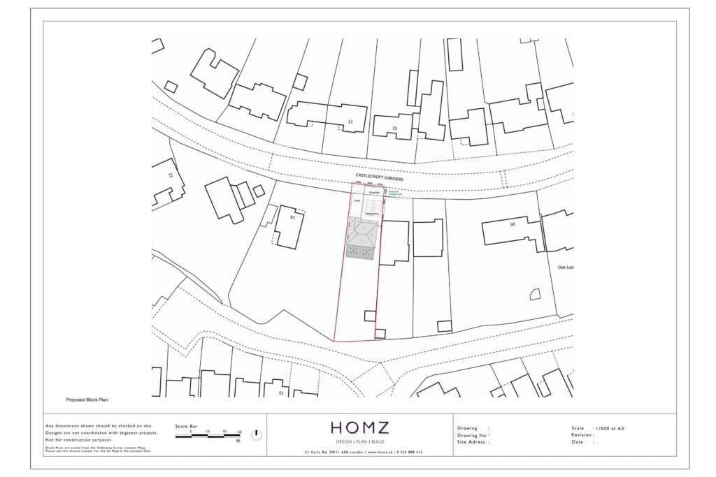 Wolverhampton City Council Dropped Kerb And Alterations To Driveway Proposed Block Plan by Homz