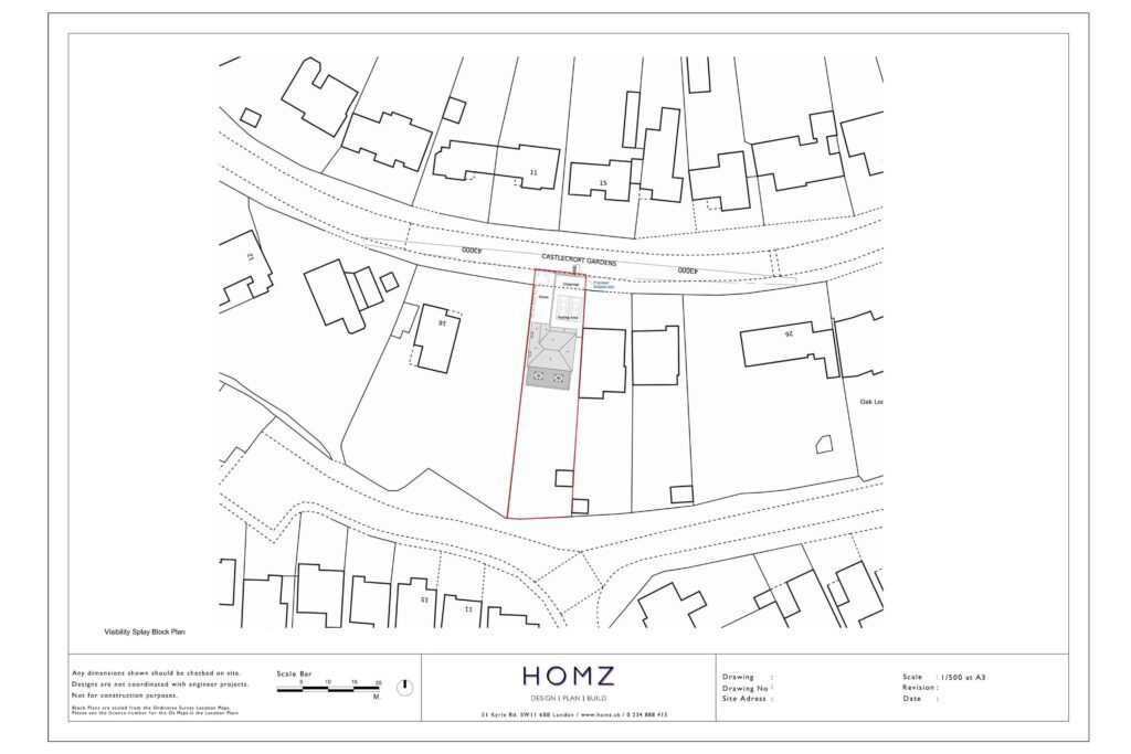 Wolverhampton City Council Dropped Kerb And Alterations To Driveway Visibility Splay Block Plan by Homz