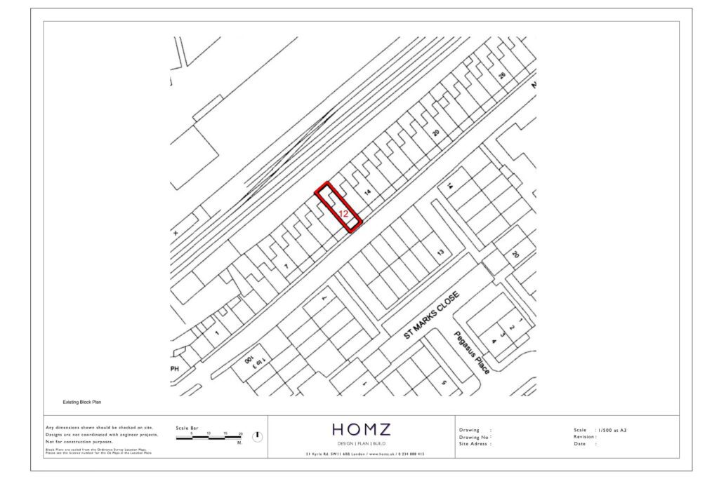 Replacement Windows To Provide Access To A Terrace Area The London Borough Of Hammersmith And Fulham Existing Block Plan by Homz