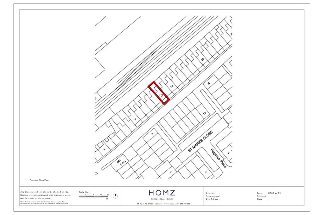 Replacement Windows To Provide Access To A Terrace Area The London Borough Of Hammersmith And Fulham Proposed Block Plan by Homz