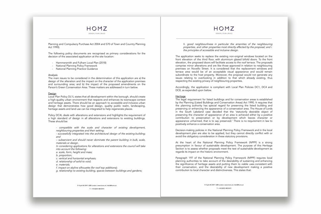 The London Borough Of Hammersmith And Fulham Planning And Heritage Statement 2 by Homz