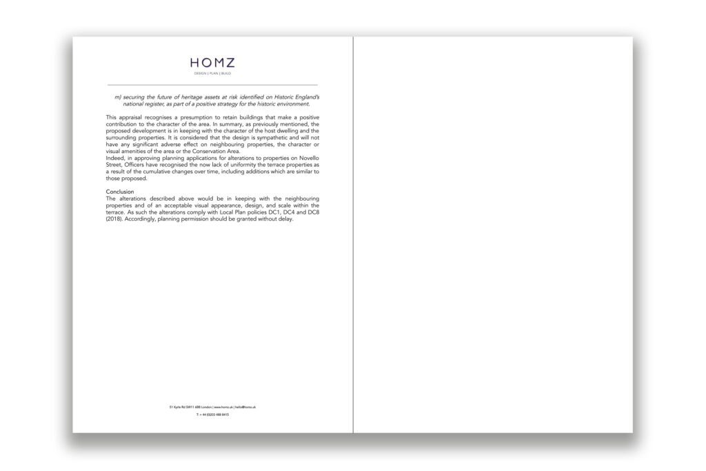 The London Borough Of Hammersmith And Fulham Planning And Heritage Statement 4 by Homz