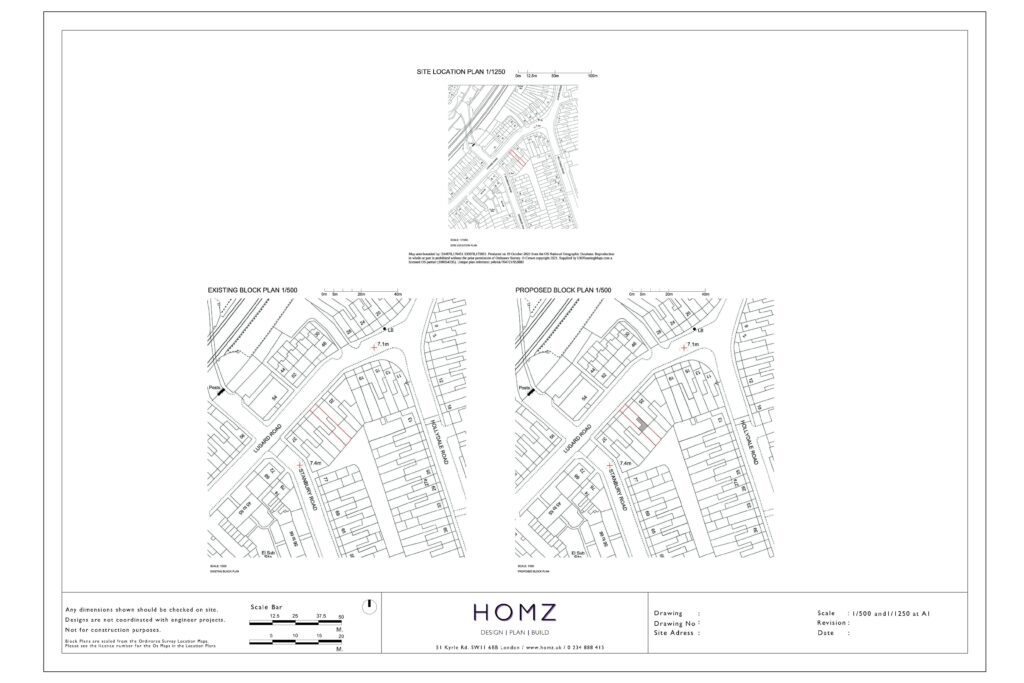 Single Storey Side Return HOMZ Rear Extension - London Borough Of Southwark Location Plan by Homz