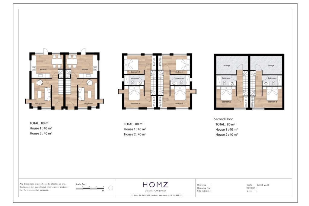 Gravesham Borough Council 6 Houses New Build 3D Design Proposed Plans by Homz