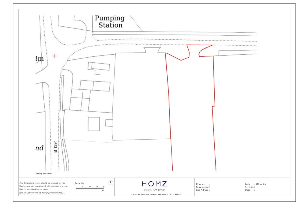 2 Bedroom New Build House Dumfries and Galloway Council Existing Block Plan by Homz