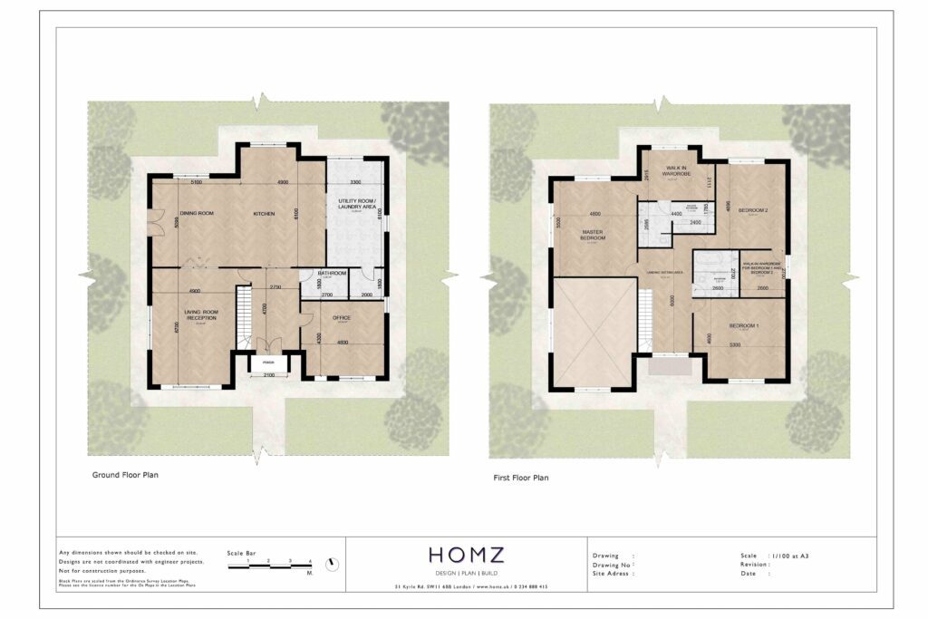 3 Bedroom New Build House London Borough of Harrow Plan 1 by Homz