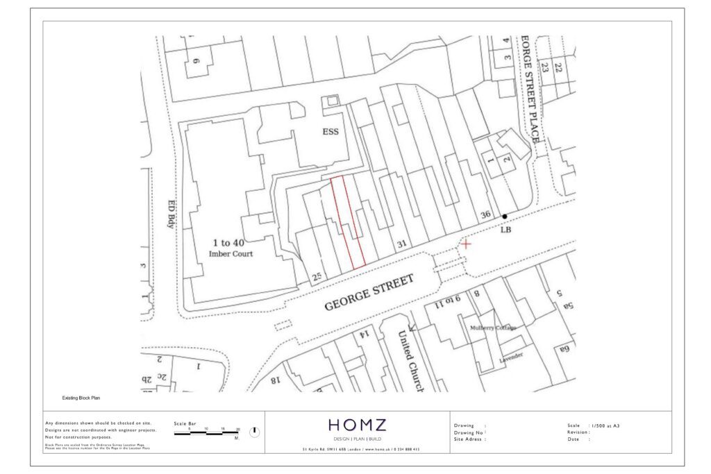Change of Use From Hairdressers on First Floor to a Two Bed Flat Wiltshire Council Existing Block Plan by Homz