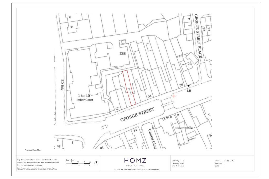 Change of Use From Hairdressers on First Floor to a Two Bed Flat Wiltshire Council Proposed Block Plan by Homz