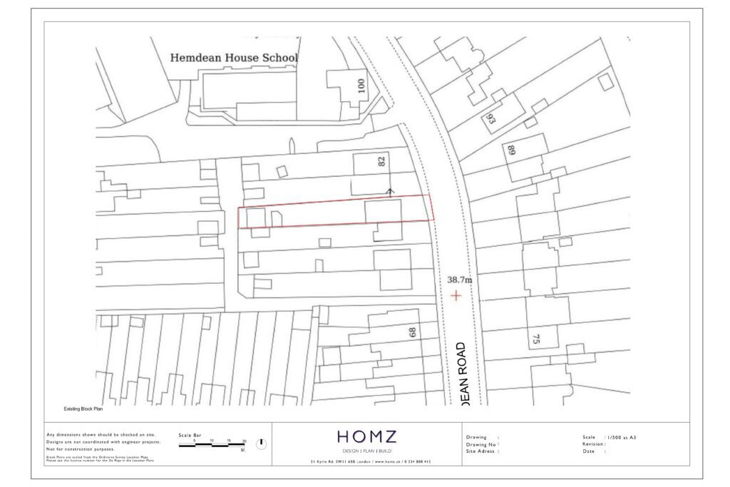 Creation of Driveway Including a Dropped Kerb and Electric Vehicle Existing Block Plan by Homz