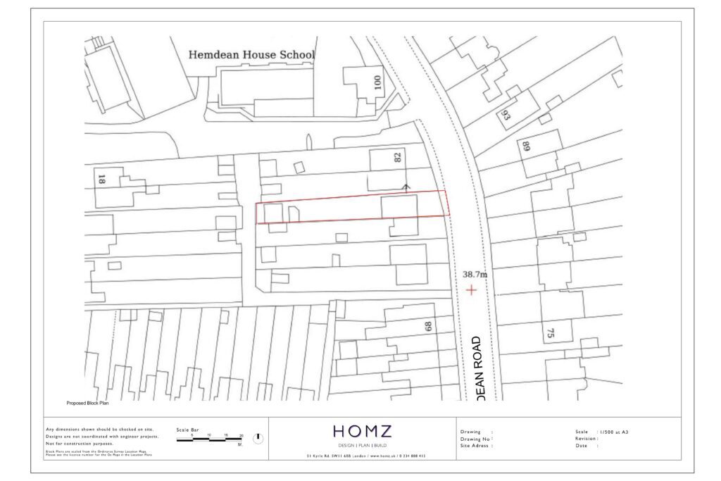 Creation of Driveway Including a Dropped Kerb and Electric Vehicle Proposed Block Plan by Homz