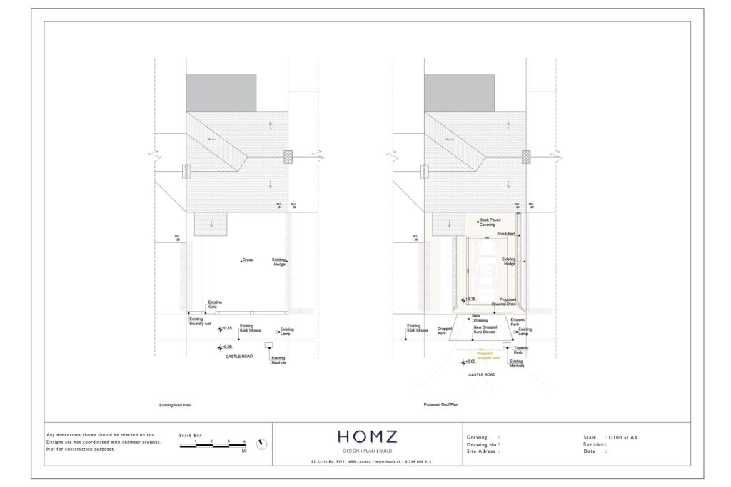 Creation of Driveway Including a Dropped Kerb Epsom and Ewell Borough Council Plans by Homz