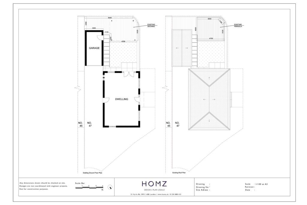 Decking and Pergola North Hertfordshire District Council Existing Plan by Homz