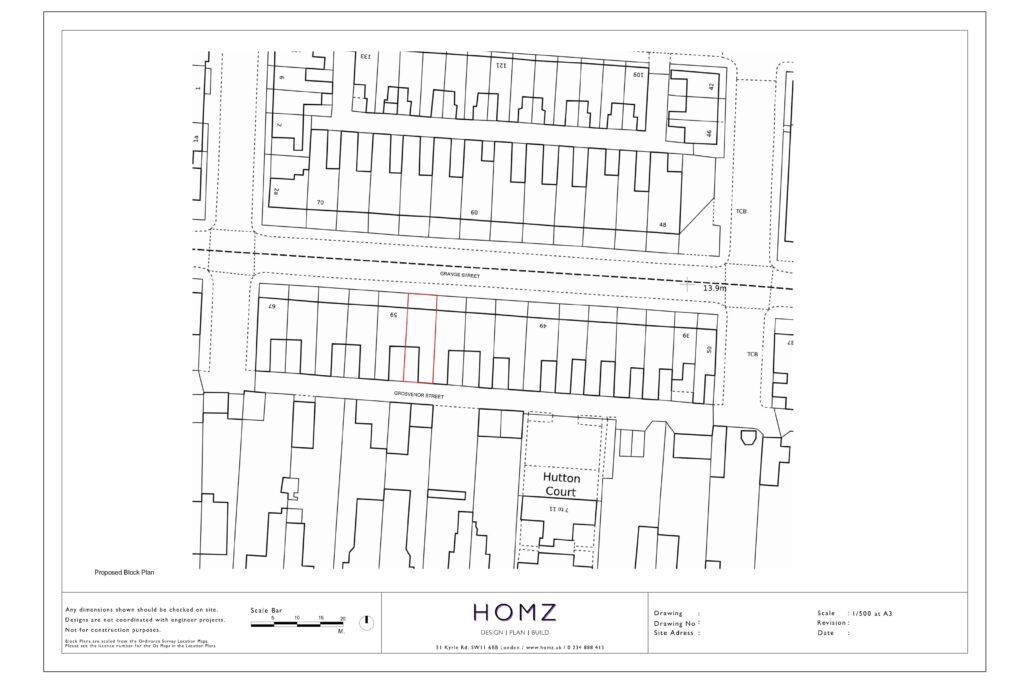 Homz Change of Use of Hartlepool Borough Council Proposed Block Plan - Min