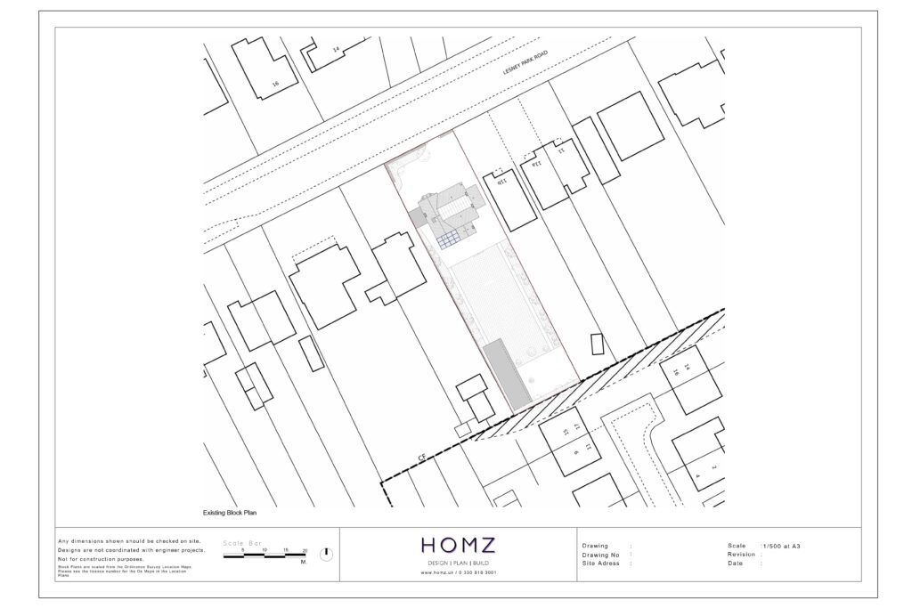 13 Lesney Rd Existing Block Plan by Homz
