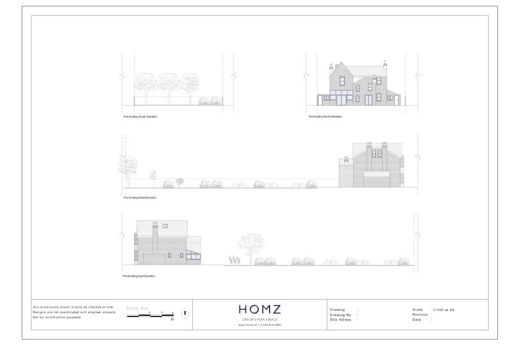 13 Lesney Rd Pre-Existing Elevations by Homz