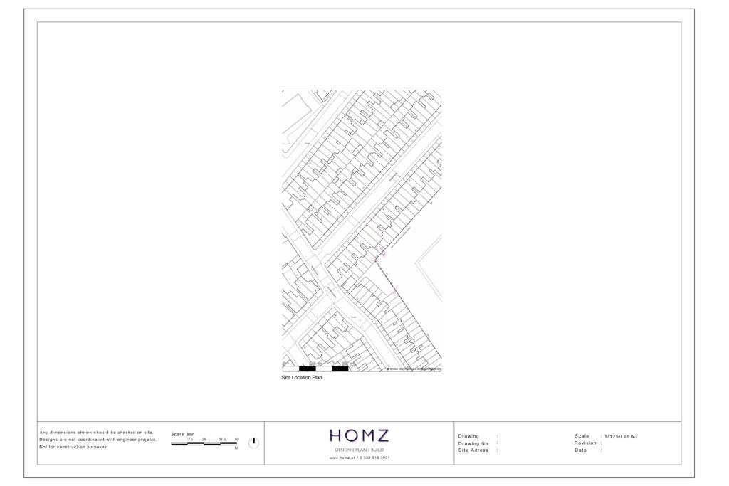 Homz Change Of Use Of Single Dwelling To An HMO For 6 Bedrooms – London Borough of Waltham Forest - Site Location Plan by Homz