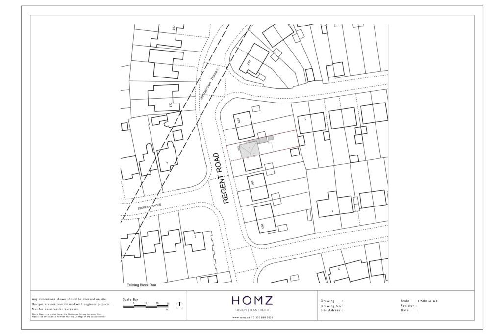 193 Regent Rd Existing Block Plan by Homz