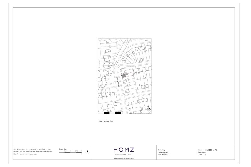 193 Regent Rd Site Location Plan by Homz