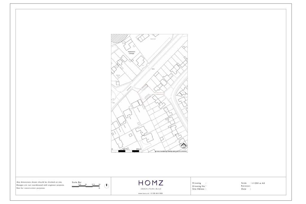 2 Terraced Houses New Build - Mole Valley District Council Site Location Plan by Homz