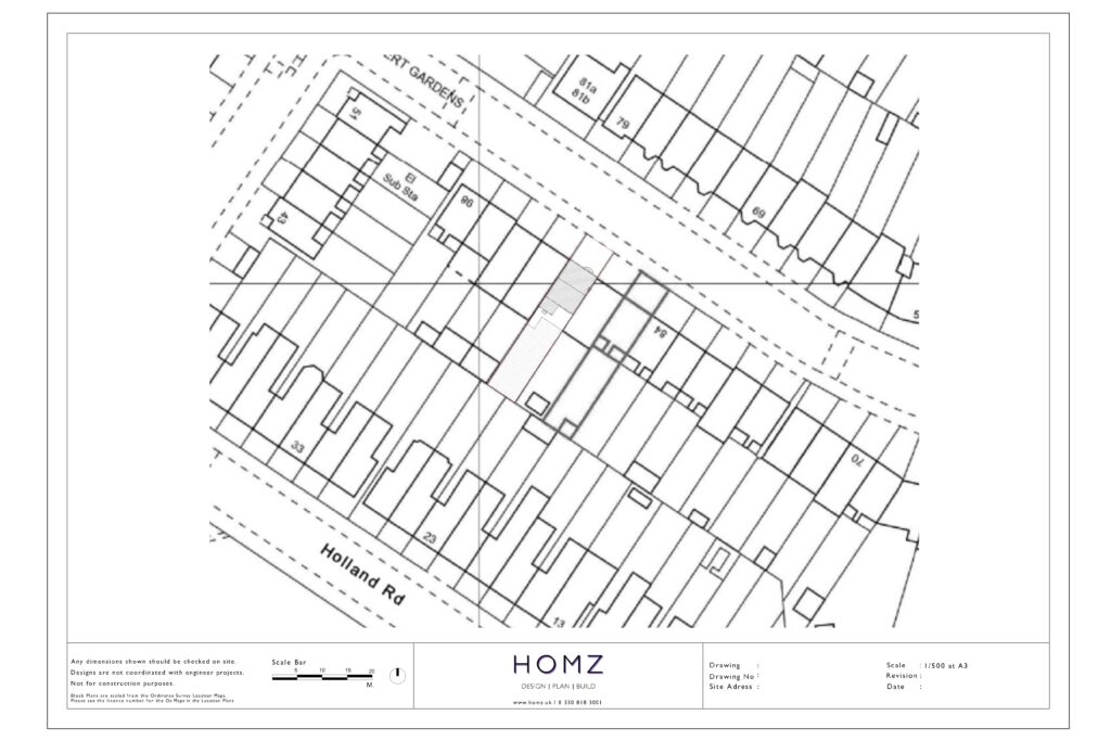Change Of Use From Dwelling House To HMO - London Borough Of Brent Pre-Existing Block Plan by Homz