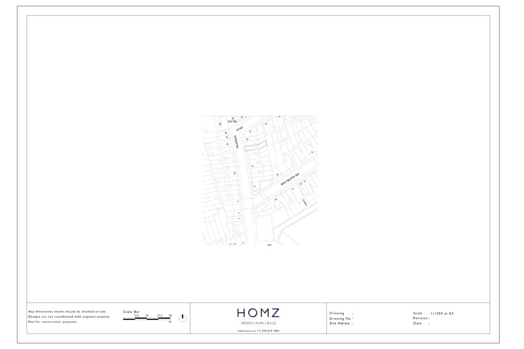 Change Of Use From Dwelling House To HMO Site Location Plan by Homz
