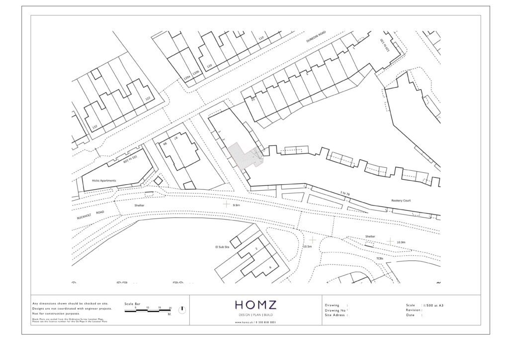 Change Of Use From Flat To HMO - London Borough Of Waltham Forest Existing Block Plan by Homz
