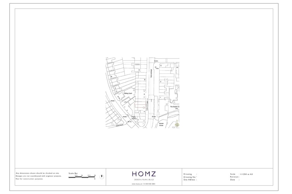 Change of Use From Cafe to Restaurant Site Location Plan by Homz