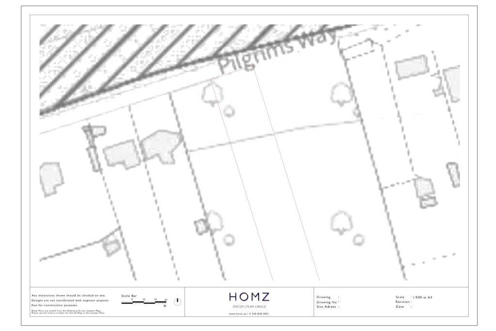 New Build For 2 Storey Dwelling House - Tonbridge And Malling Borough Council Existing Block Plan by Homz