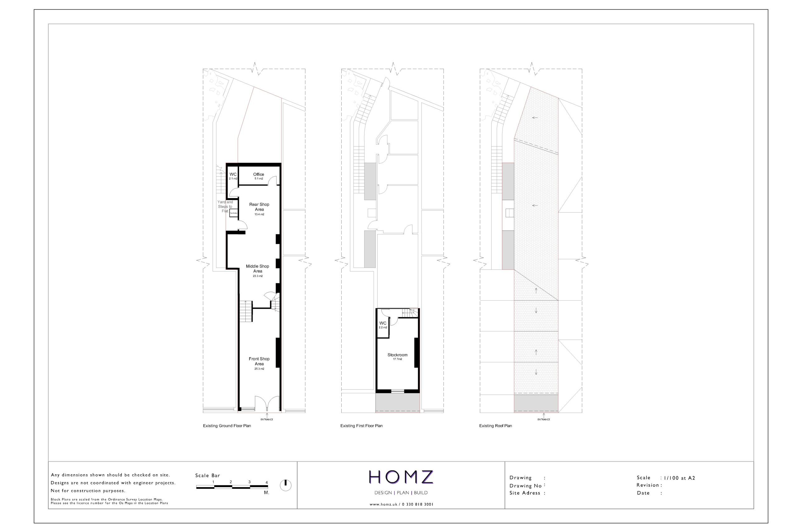 Existing Plans Change of Use from Hot Food Takeaway (Sui Generis) to Restaurant (Class E) by Homz