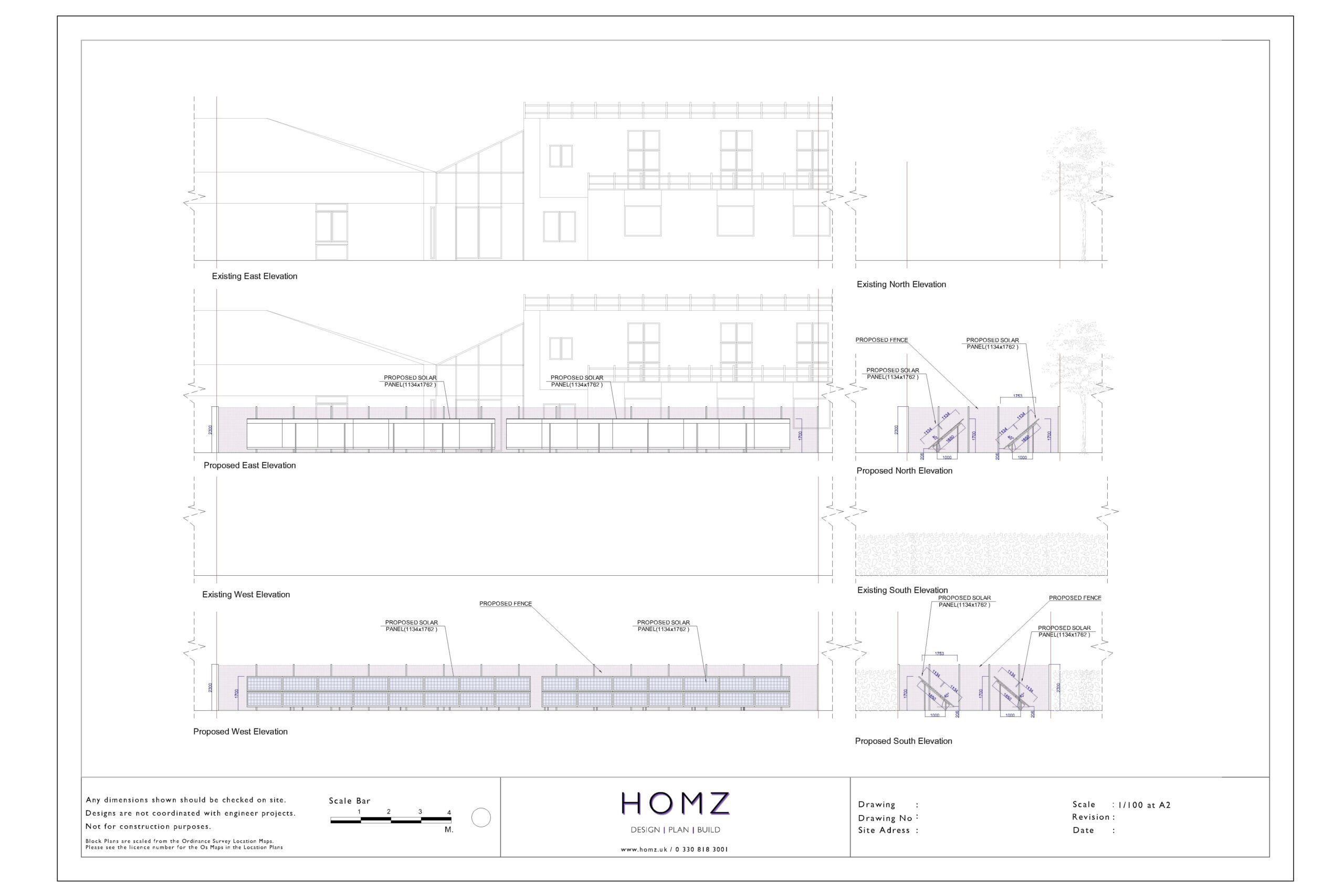 Peterborough City Council Solar Farm Elevations by Homz