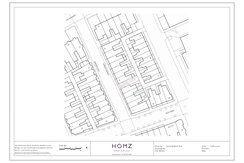 Homz Change Of Use From Dwelling House To HMO Wyre Council Existing Block Plan