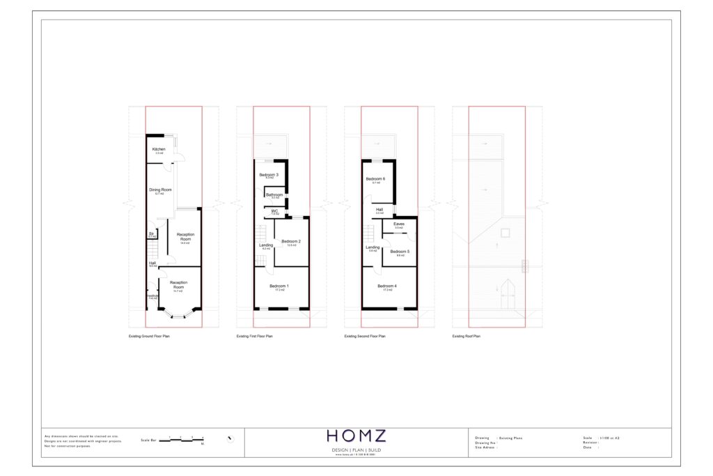 Homz Change Of Use From Dwelling House To HMO Royal Borough Of Greenwich Existing Block Plan