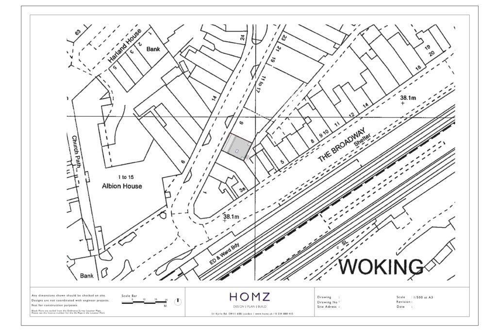 Extension Existing Block Plan Woking Borough Council