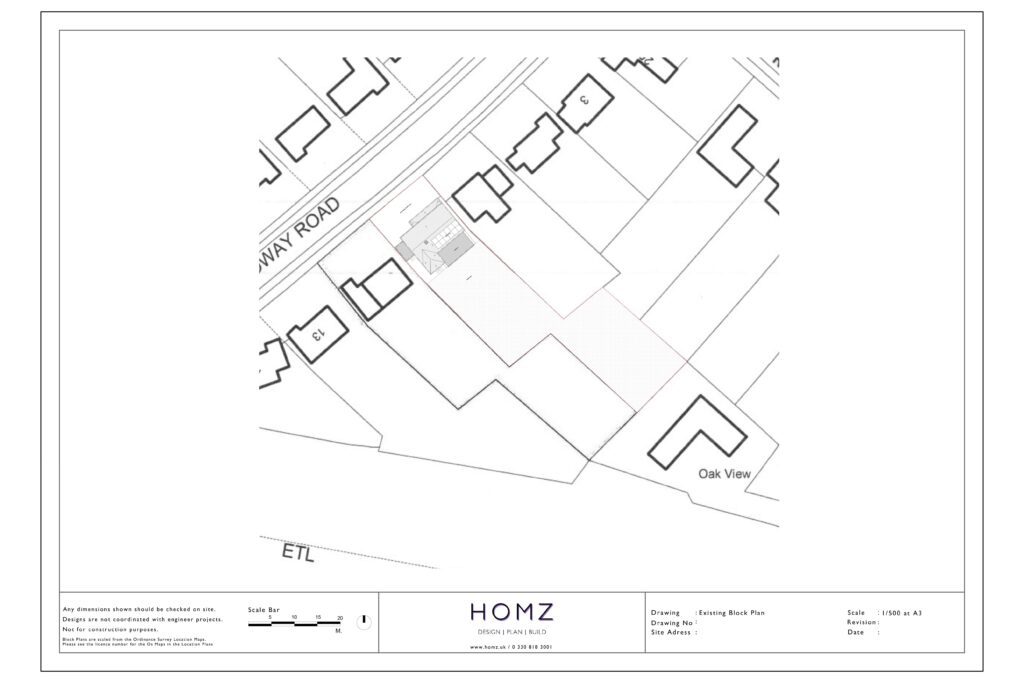 Homz Frameless Glass Balcony On An Existing Flat Roof_Arun District Council Existing Block Plan
