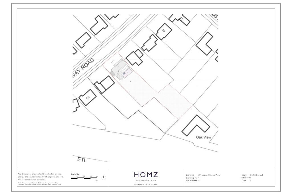 Homz Frameless Glass Balcony On An Existing Flat Roof Arun District Council Proposed Block Plan